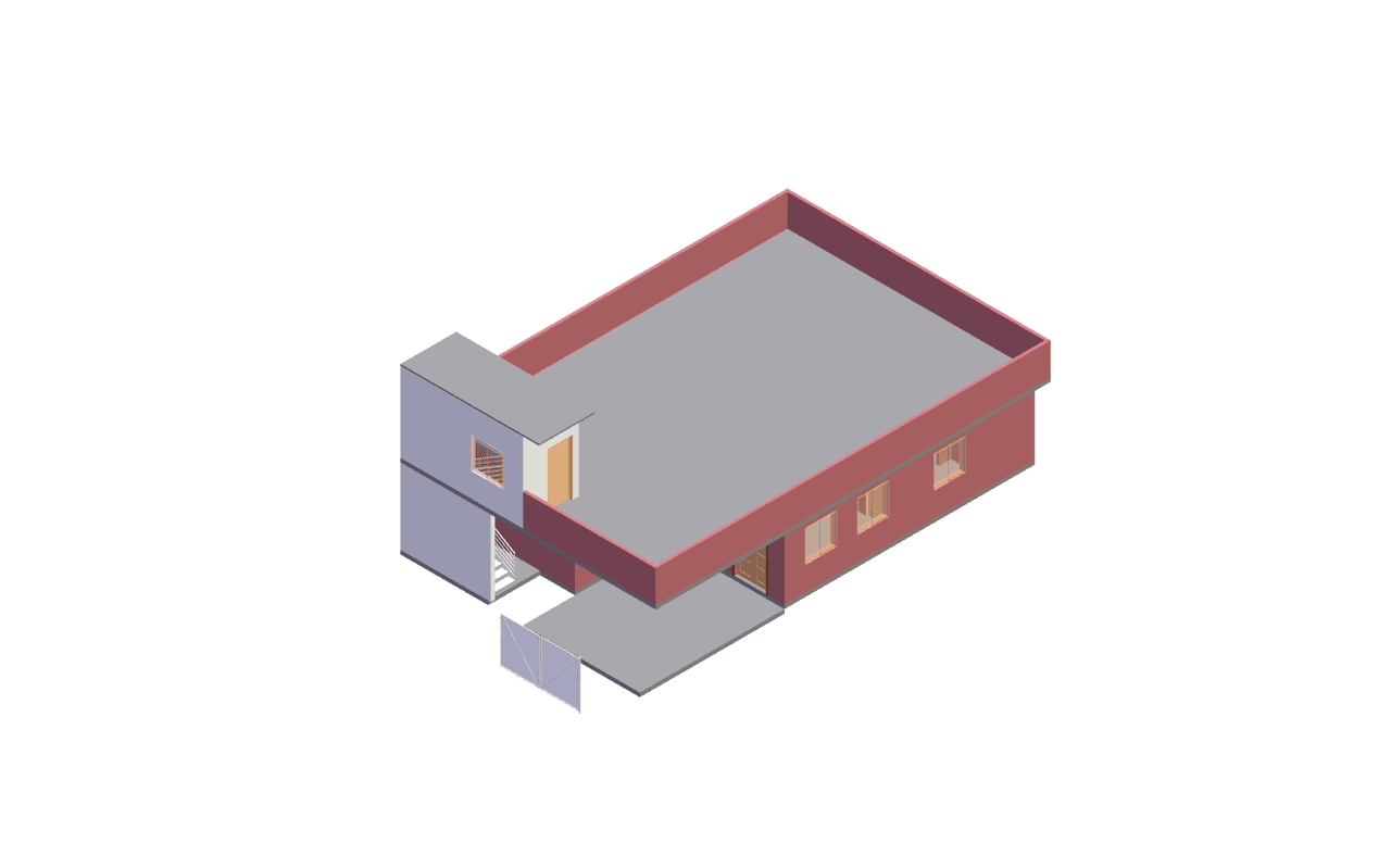 40x60 | East Facing 3D model rendering