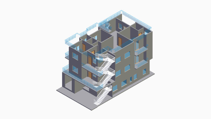 30x50 | North Facing 3D model rendering