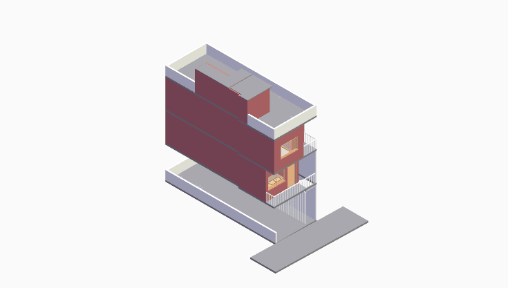 20x30 | East Facing 3D model rendering