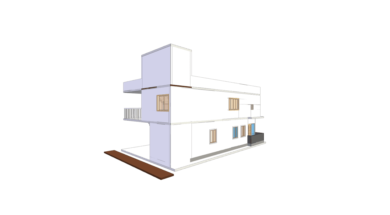 30x50 | West Facing 3D model rendering