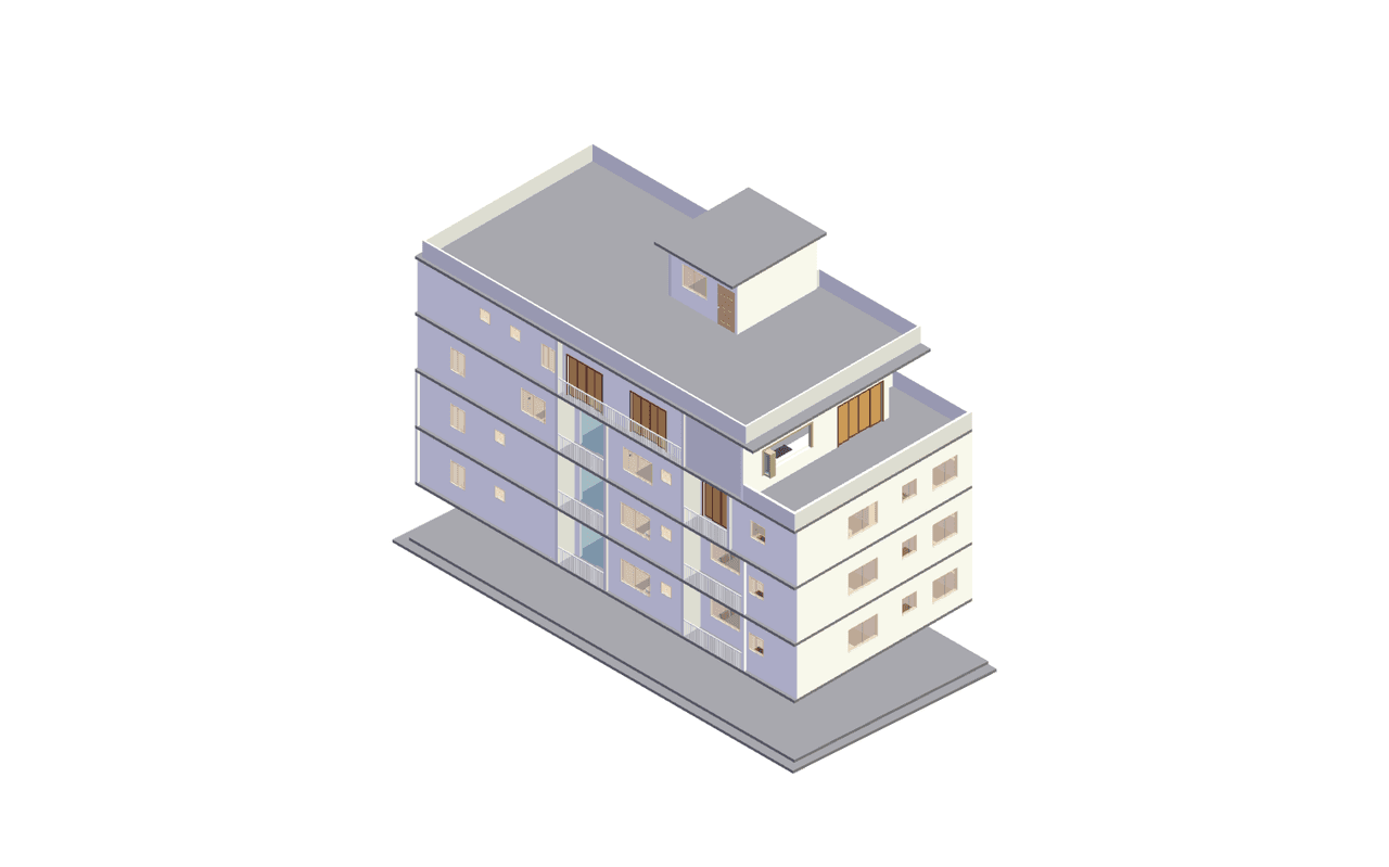 30x80 | East, South, West Facing 3D model rendering