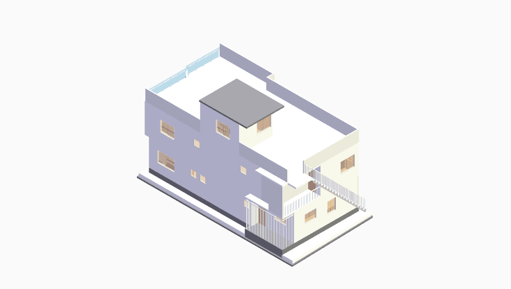 40x60 | West Facing 3D model rendering