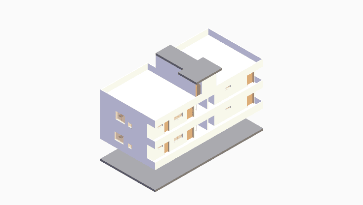 40x60 | South, North Facing 3D model rendering
