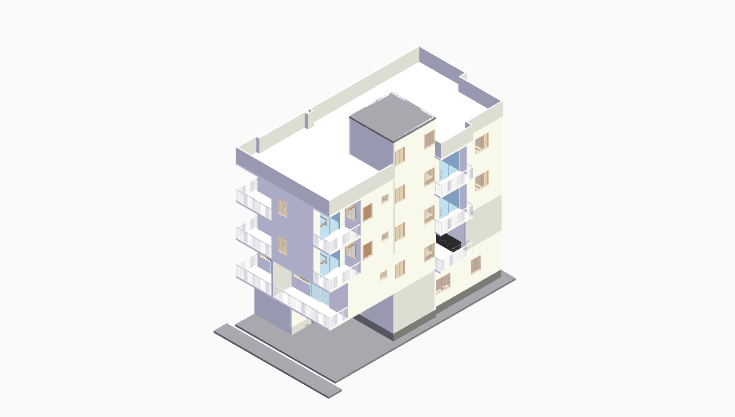 40x60 | East Facing 3D model rendering