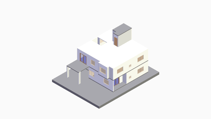 40x60 | North Facing 3D model rendering