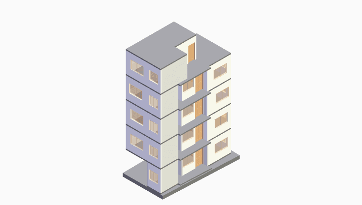 20x30 | South Facing 3D model rendering