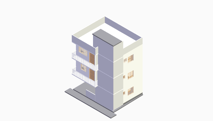 20x30 | North Facing 3D model rendering
