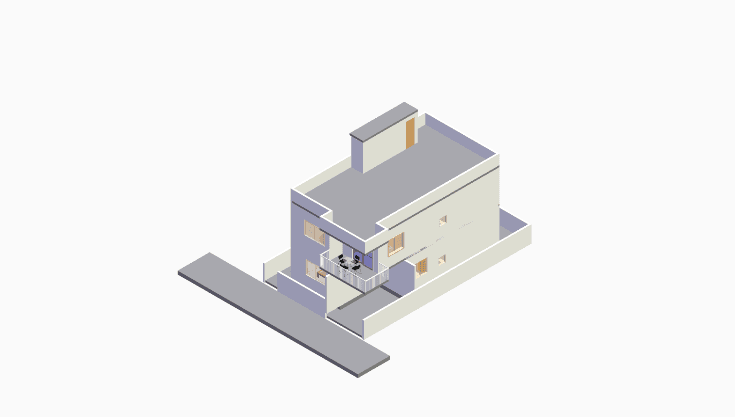 30x50 | South Facing 3D model rendering