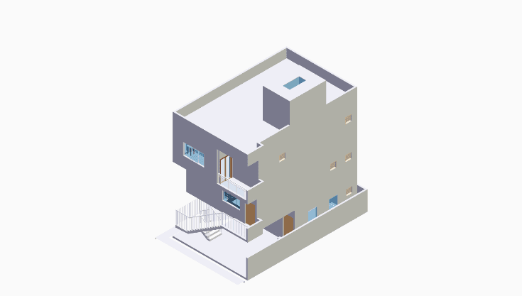 20x40 | South Facing 3D model rendering