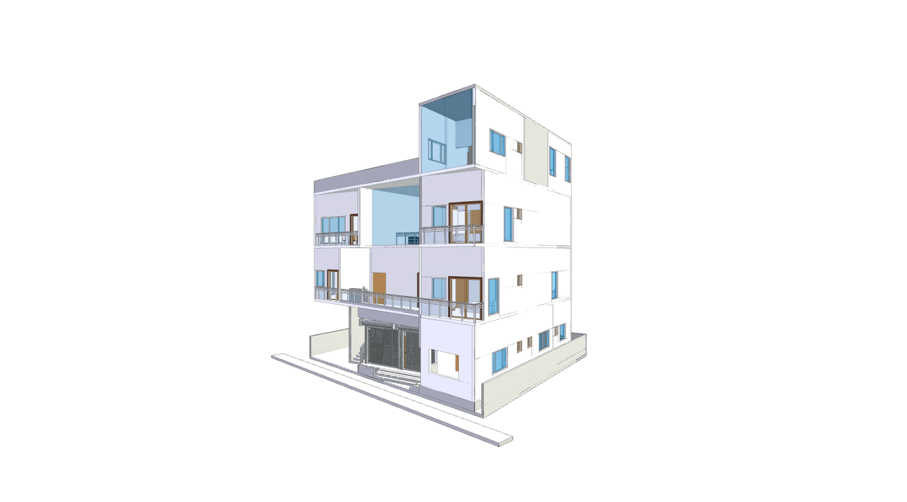 40x60 | North Facing 3D model rendering