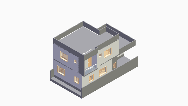 20x40 | East Facing 3D model rendering