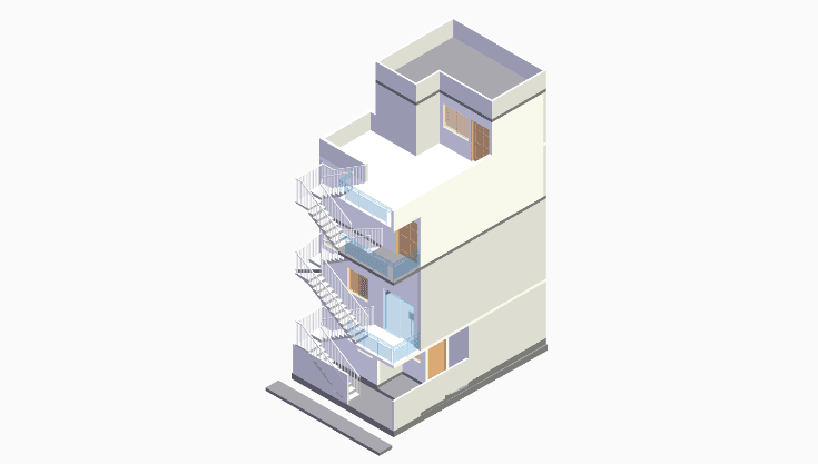 20x30 | East Facing 3D model rendering