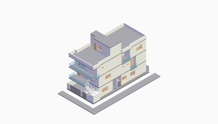 30x60 | North, West Facing 3D model rendering