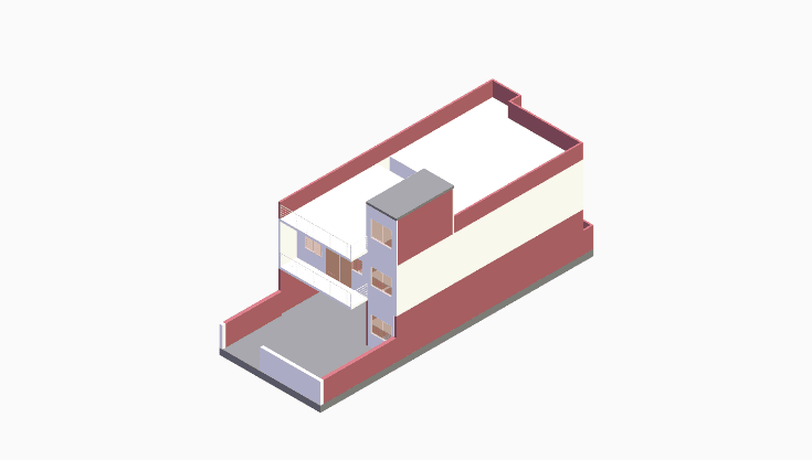 30x60 | South Facing 3D model rendering