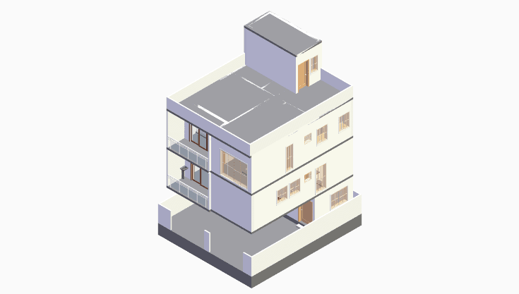 30x30 | South Facing 3D model rendering