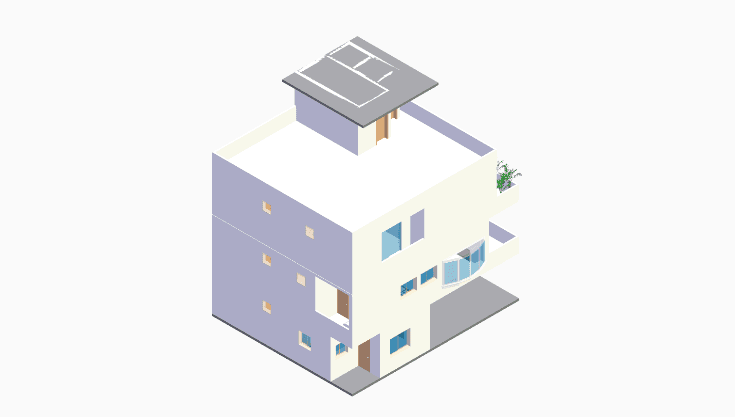 40x40 | East Facing 3D model rendering