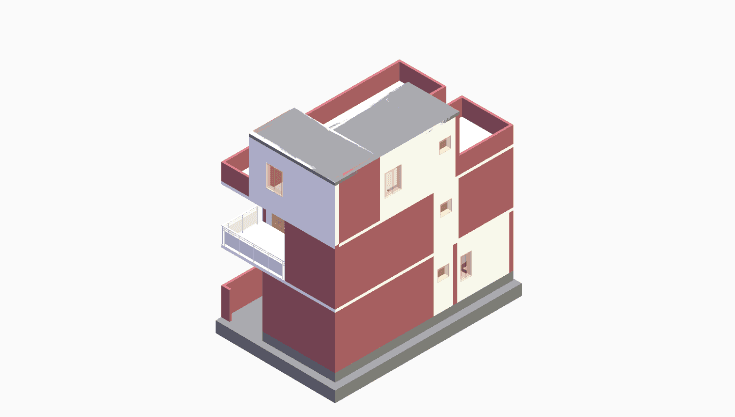 30x30 | West Facing 3D model rendering