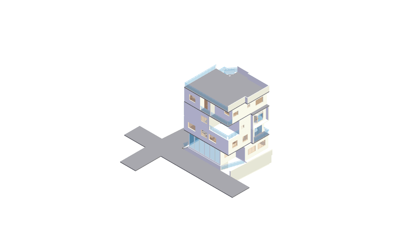 30x30 | South Facing 3D model rendering