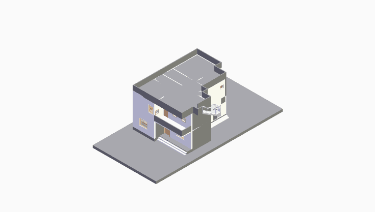 40x40 | North Facing 3D model rendering