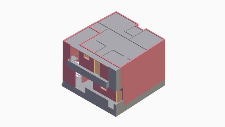 30x30 | South Facing 3D model rendering